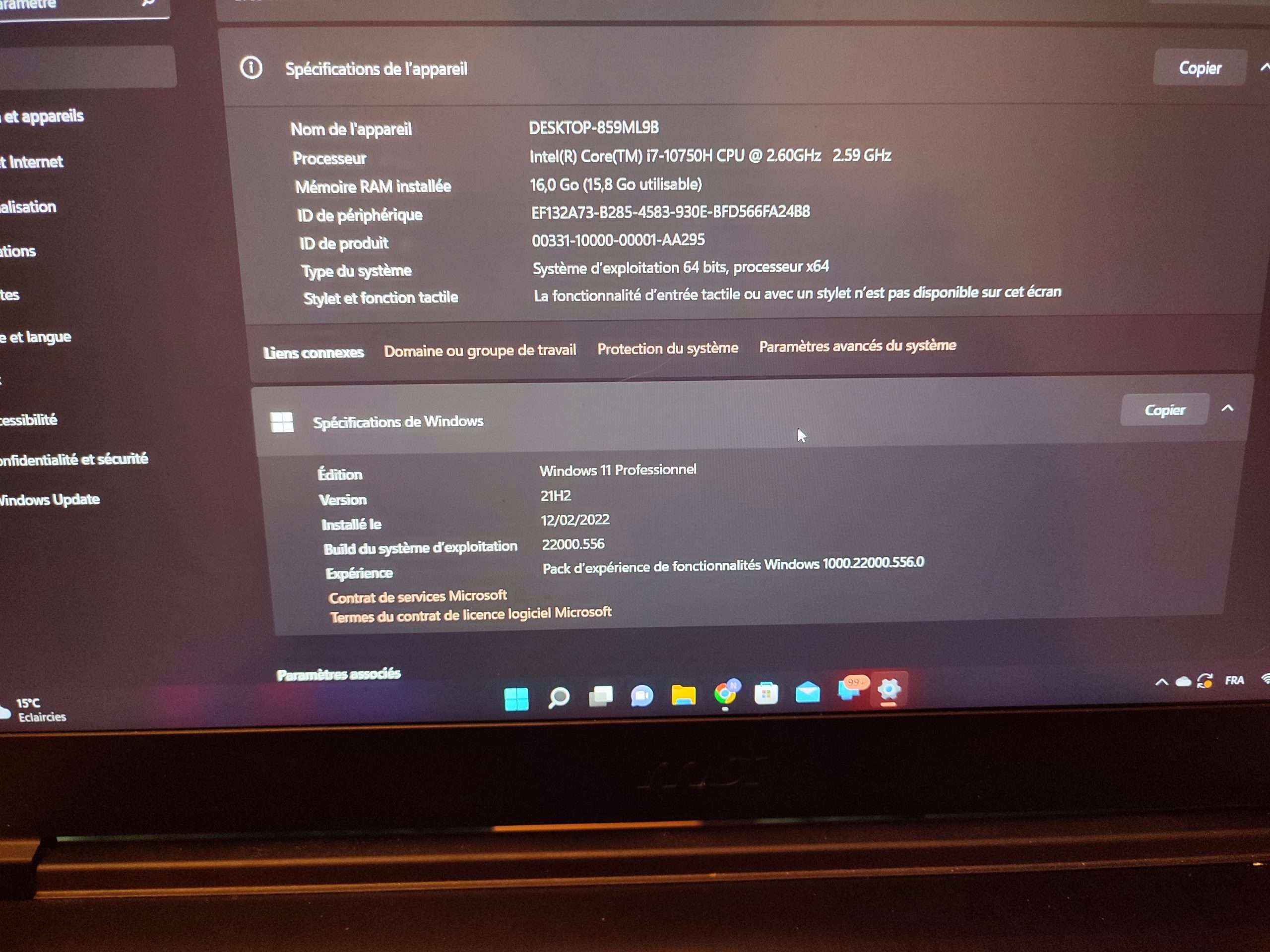 MSI GF65 Thin, PC portable gamer i7 10é Gén 16 Go 512 Go SSD, RTX 2060-6GB